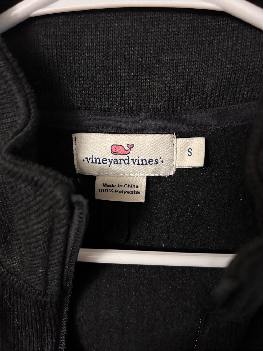 Vineyard Vines Women’s Black Fleece Vest - Picture 3 of 4